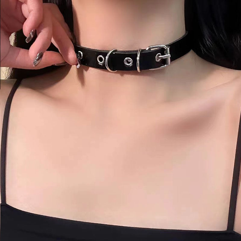 Style Buckle Female Sweet Cool Hot Personalized Hip Hop Simple Collar