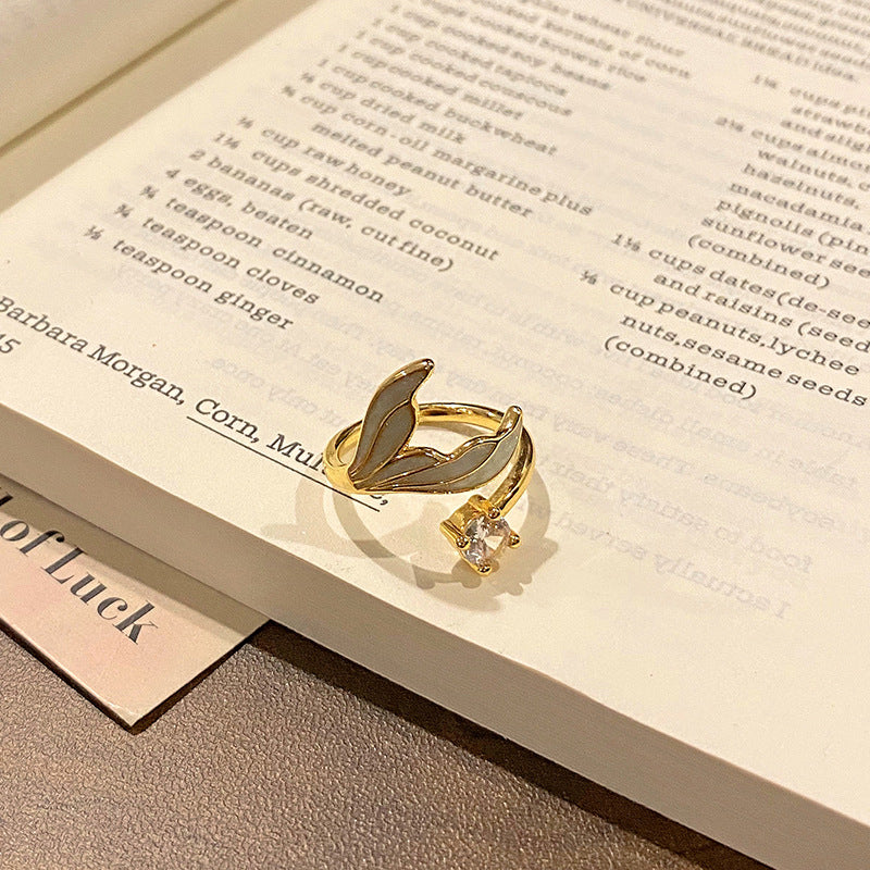 Glaze Dipping Spring Clothes Warm Rhyme White Decorative Rings