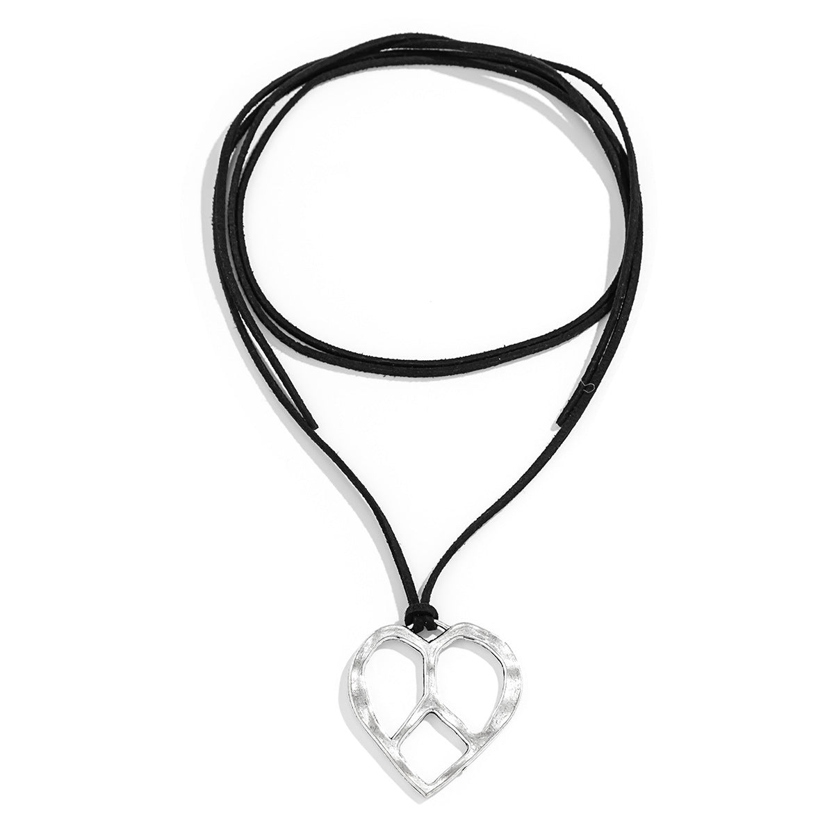 Women's Simple Adjustable Flannel Wax Line Exaggerated Sweet Cool Big Love Collar