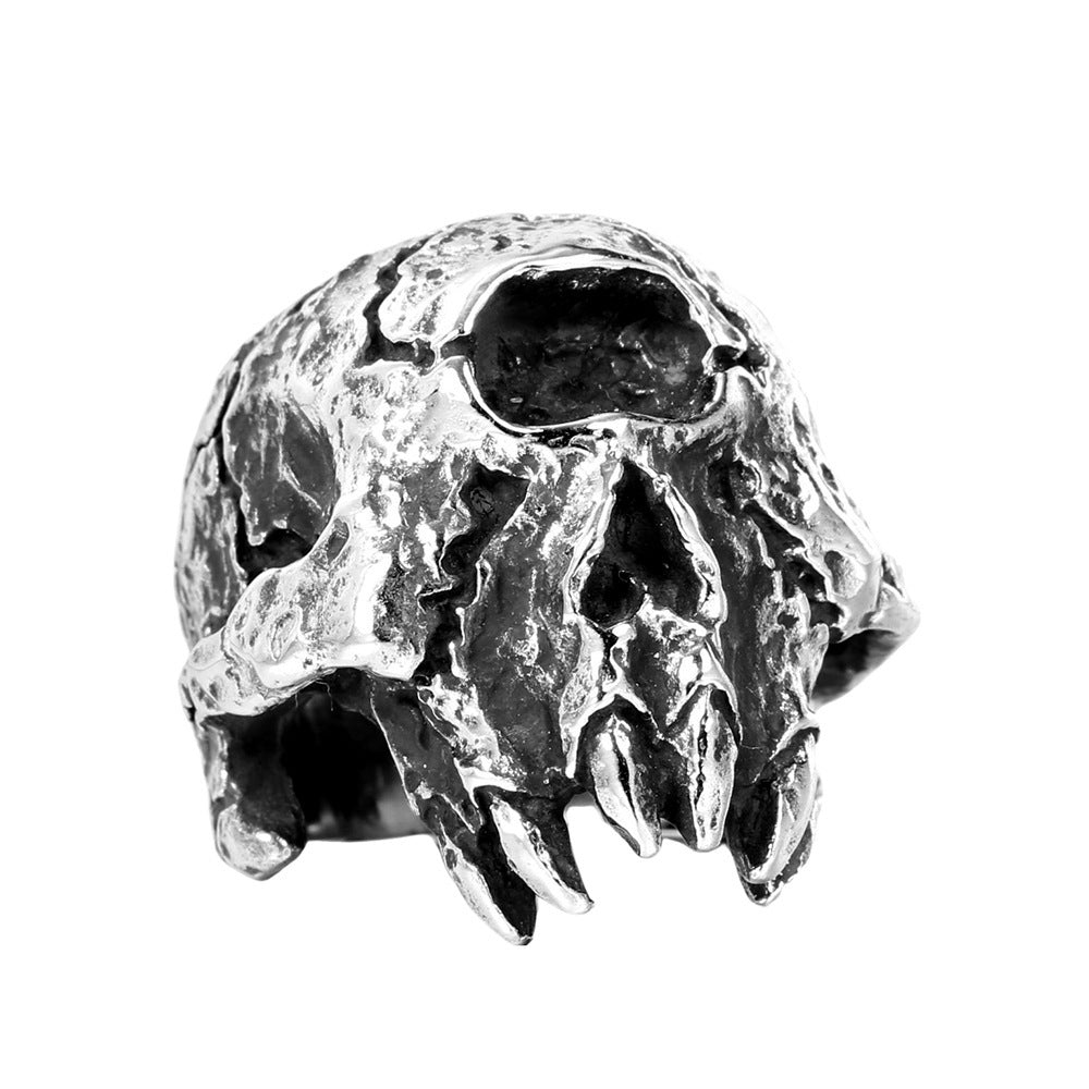 Men's Steel Skull Halloween Horror Ghost Head Rings