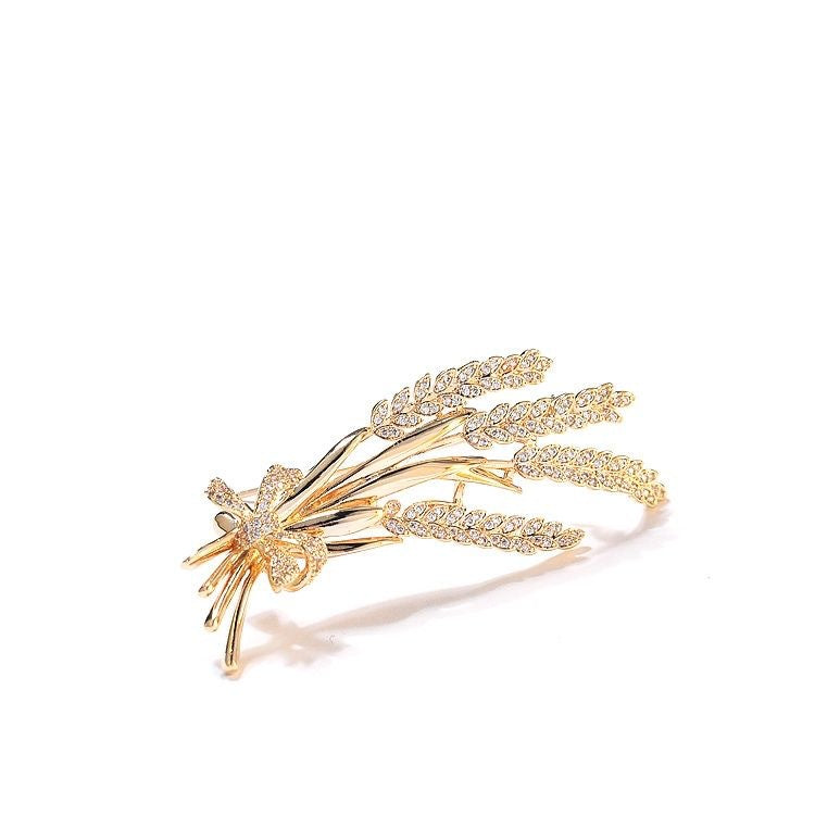 Of Wheat Brooch Personalized Bow Overcoat Brooches
