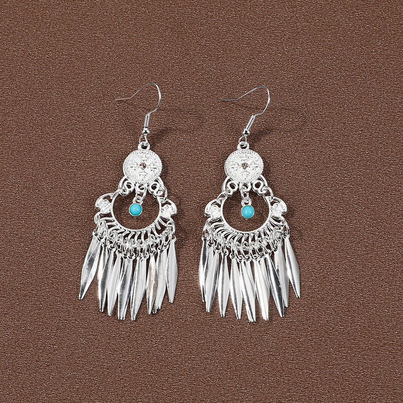 Minority Style Miao Sier Tassel Retro Personality Yunnan Summer Earrings