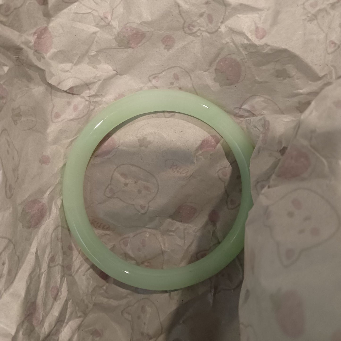 Thin Round Beauty Don't Know Spring Green Natural Bracelets