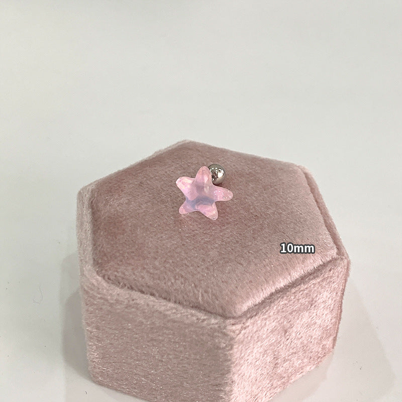 Cute Teddy Bear Extremely Light Star Ear Bone Starfish Love Stud Earrings