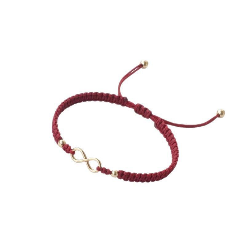 Men's Rope Schoolgirl Gift Simple Mori Style Gold Plated Bracelet