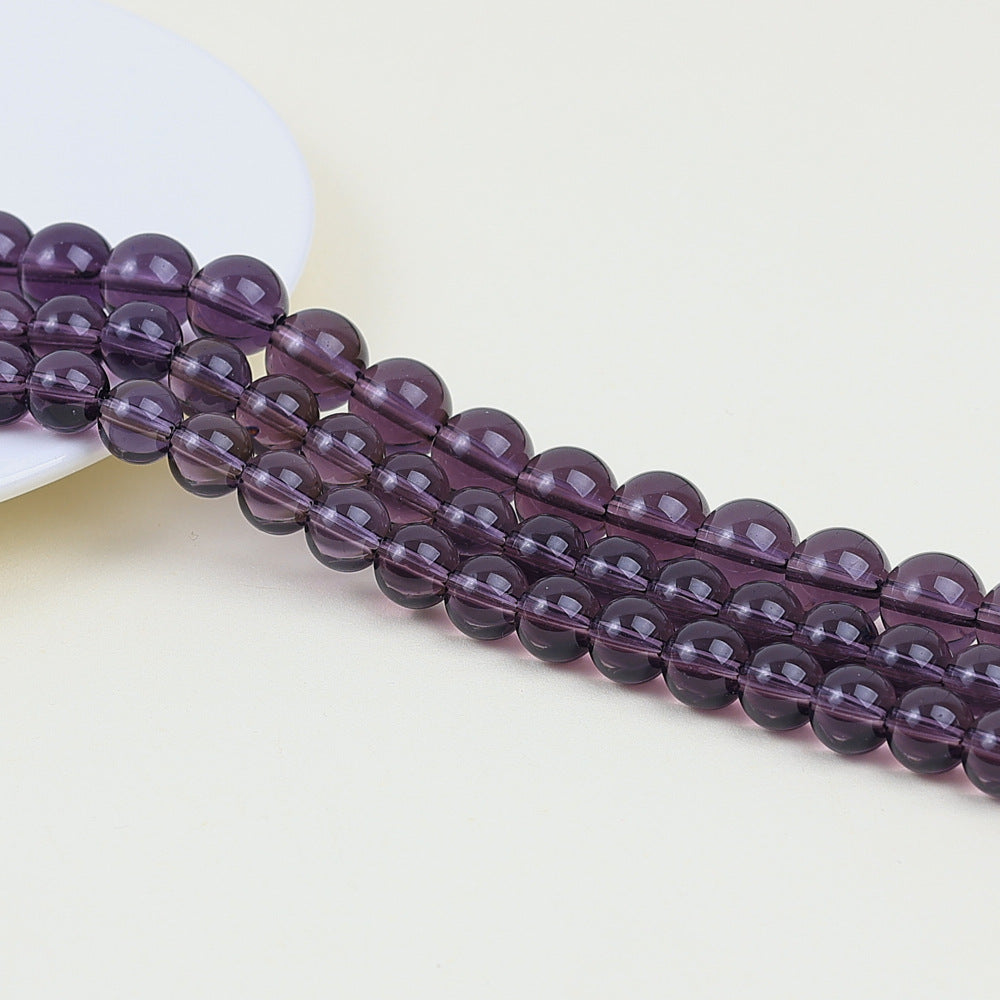 Fashion Glass Bead Transparent Color Imitation Jewelry Accessories