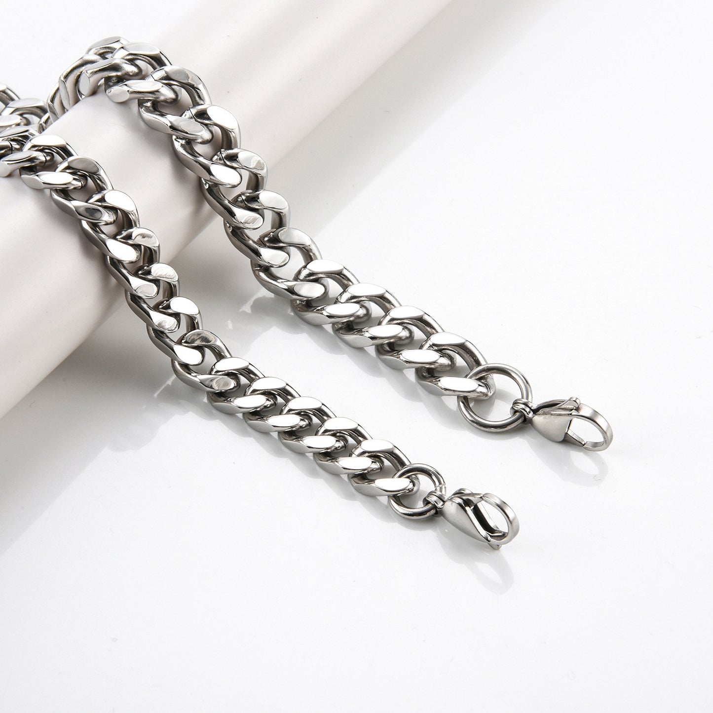 Men's Punk Hip Hop Titanium Steel Chain Vintage Necklace