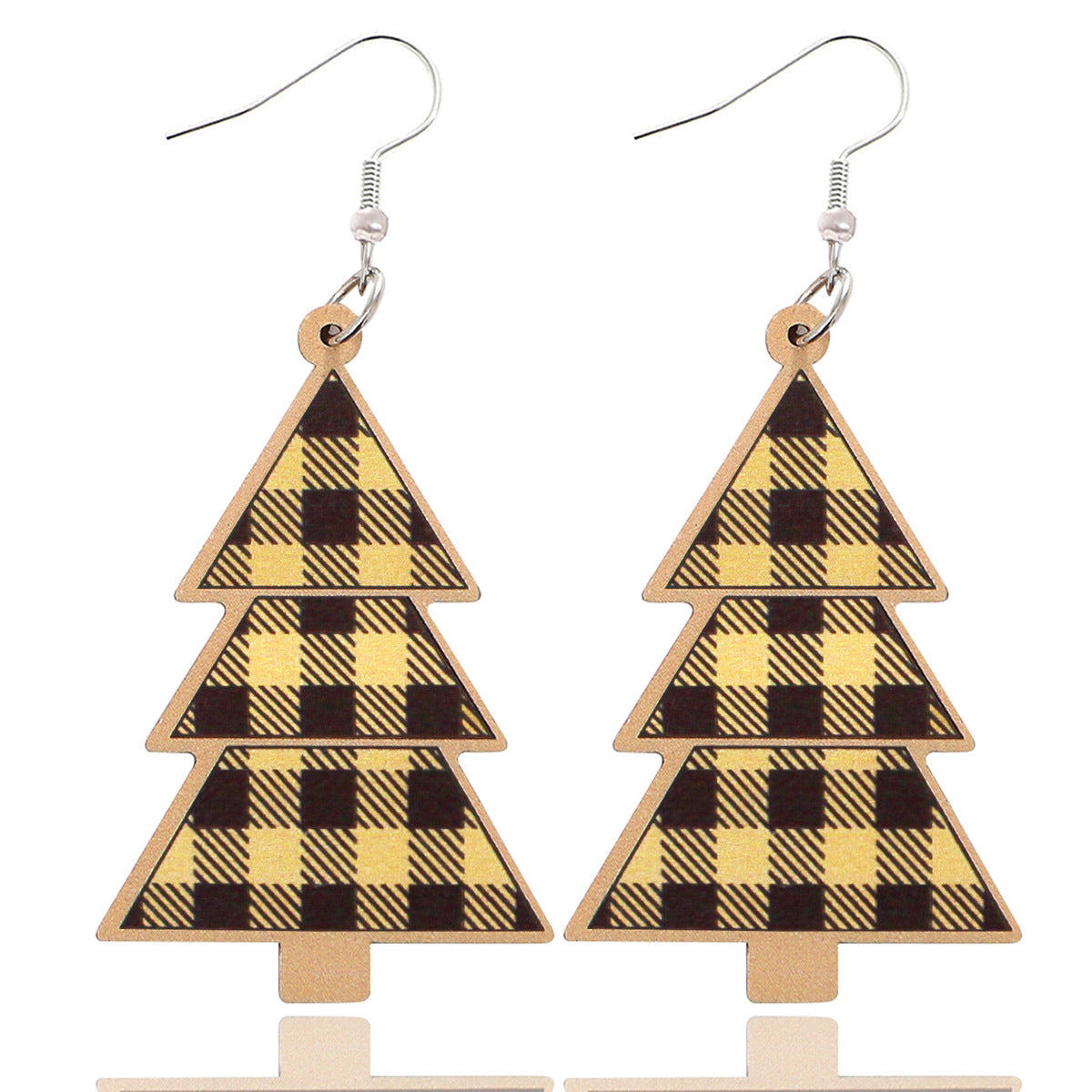 Christmas Tree Holiday Wood Piece Wooden Earrings