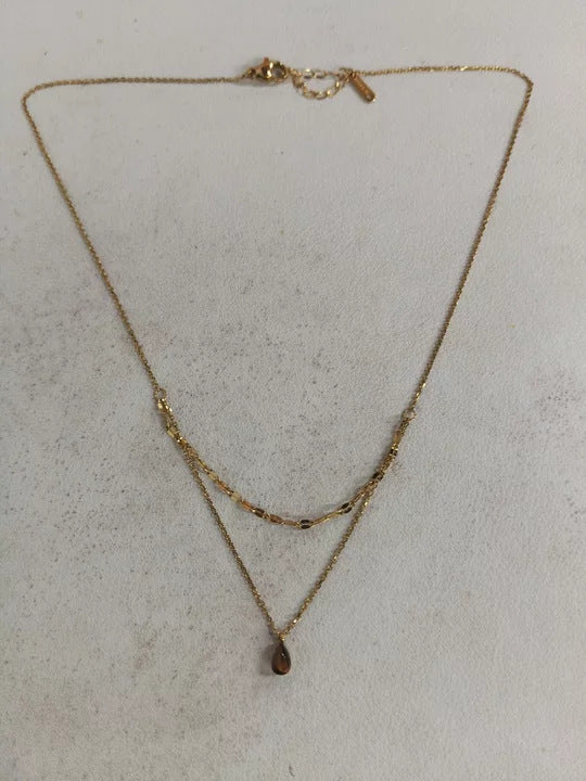Women's Water Drop Simple Fashion Light Luxury Minority Temperament Clavicle Chain Necklace