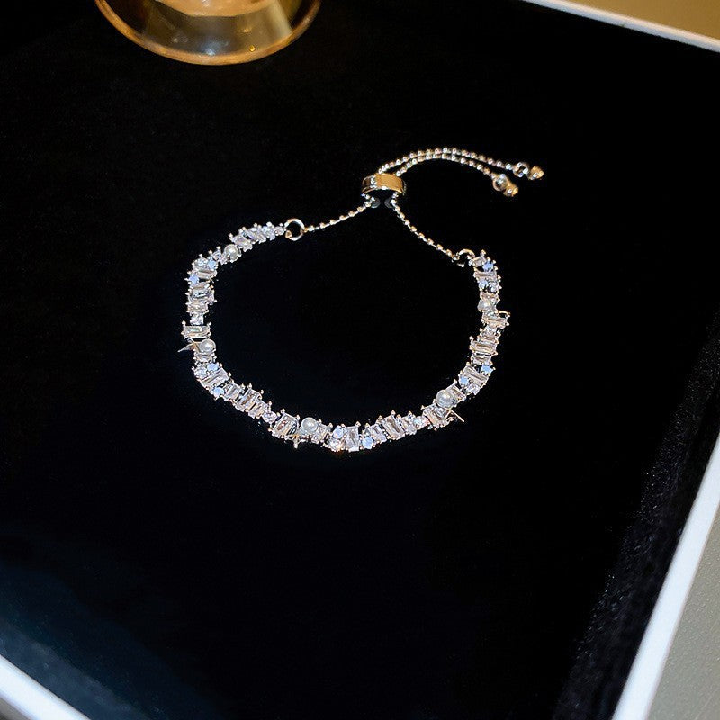 Zircon Fashionable Minimalist Wristband With Touch Of Affordable Bracelet