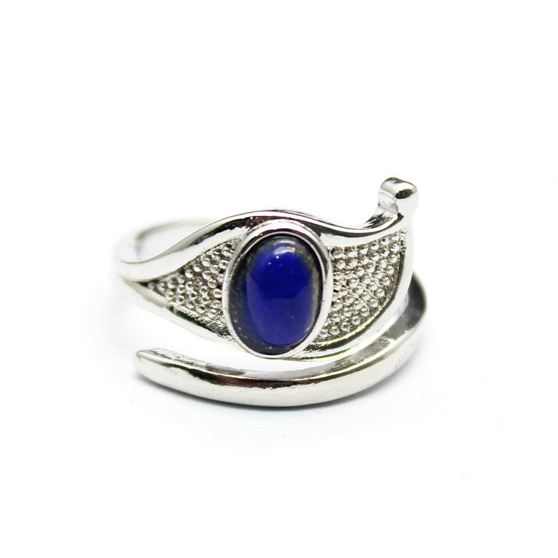 Eye Of Sea Gold Lucky Blue Treasure Ring
