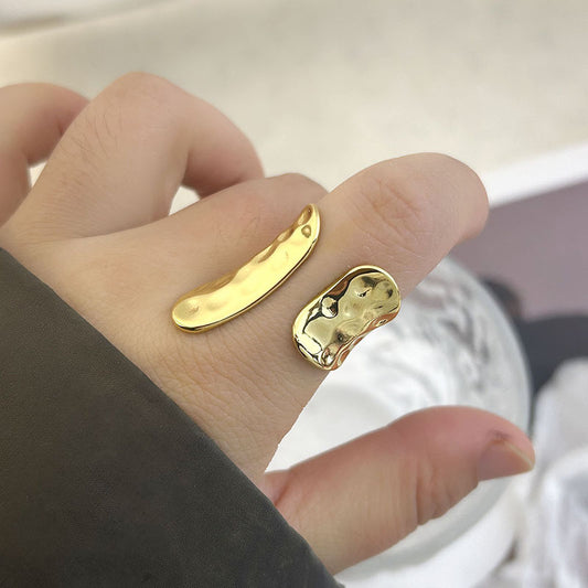 Light Luxury Minority Design Open Irregular Rings