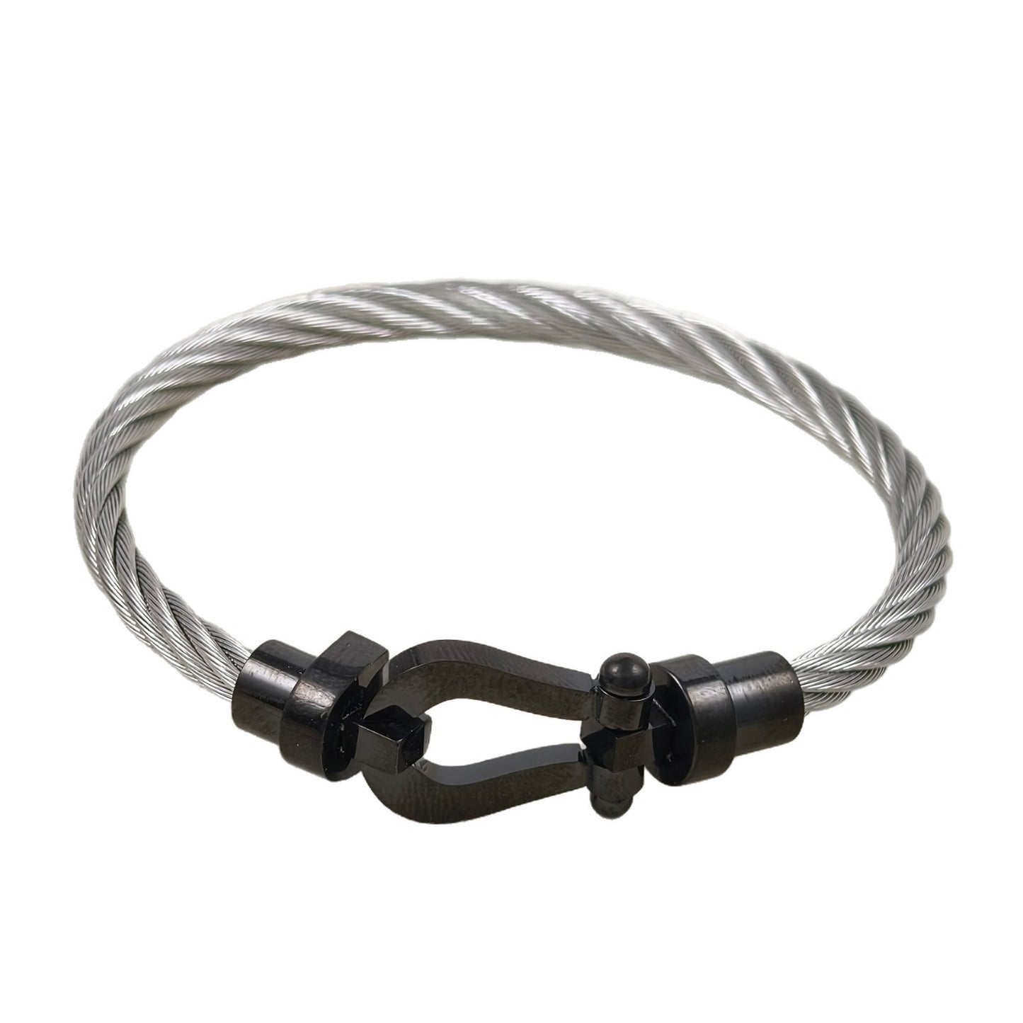 Steel Wire Rope U-shaped Vachette Clasp Bracelets