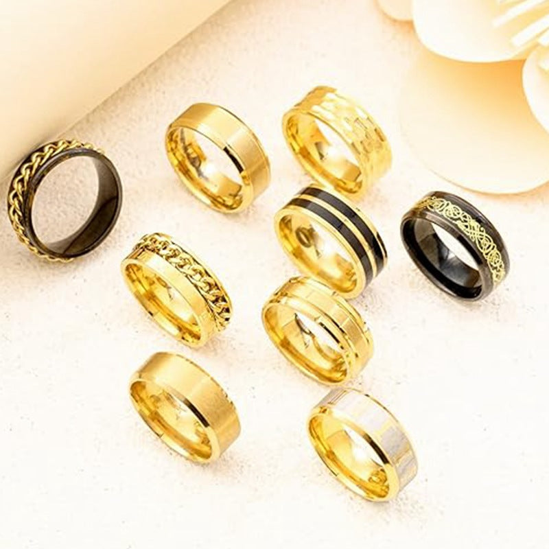 Women's & Men's Stainless Steel For Decompression Anxiety Relief Rings