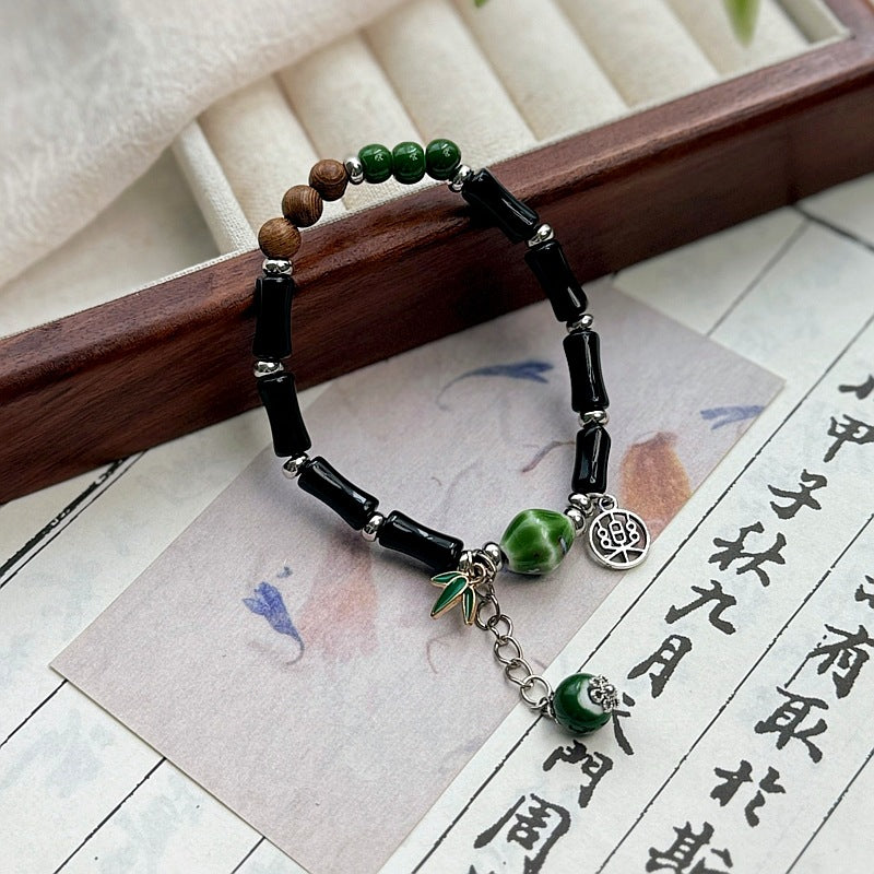 Ceramic National Style Bamboo Joint Couple Love Bracelets