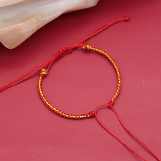 Carrying Strap Hand-woven Life Red Rope Beads Threading Bracelets