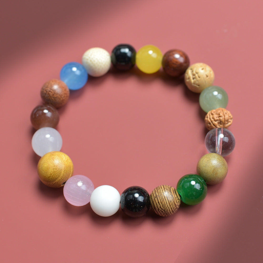Seed Bodhi Female Eighteen Prayer Beads Charm Bracelet