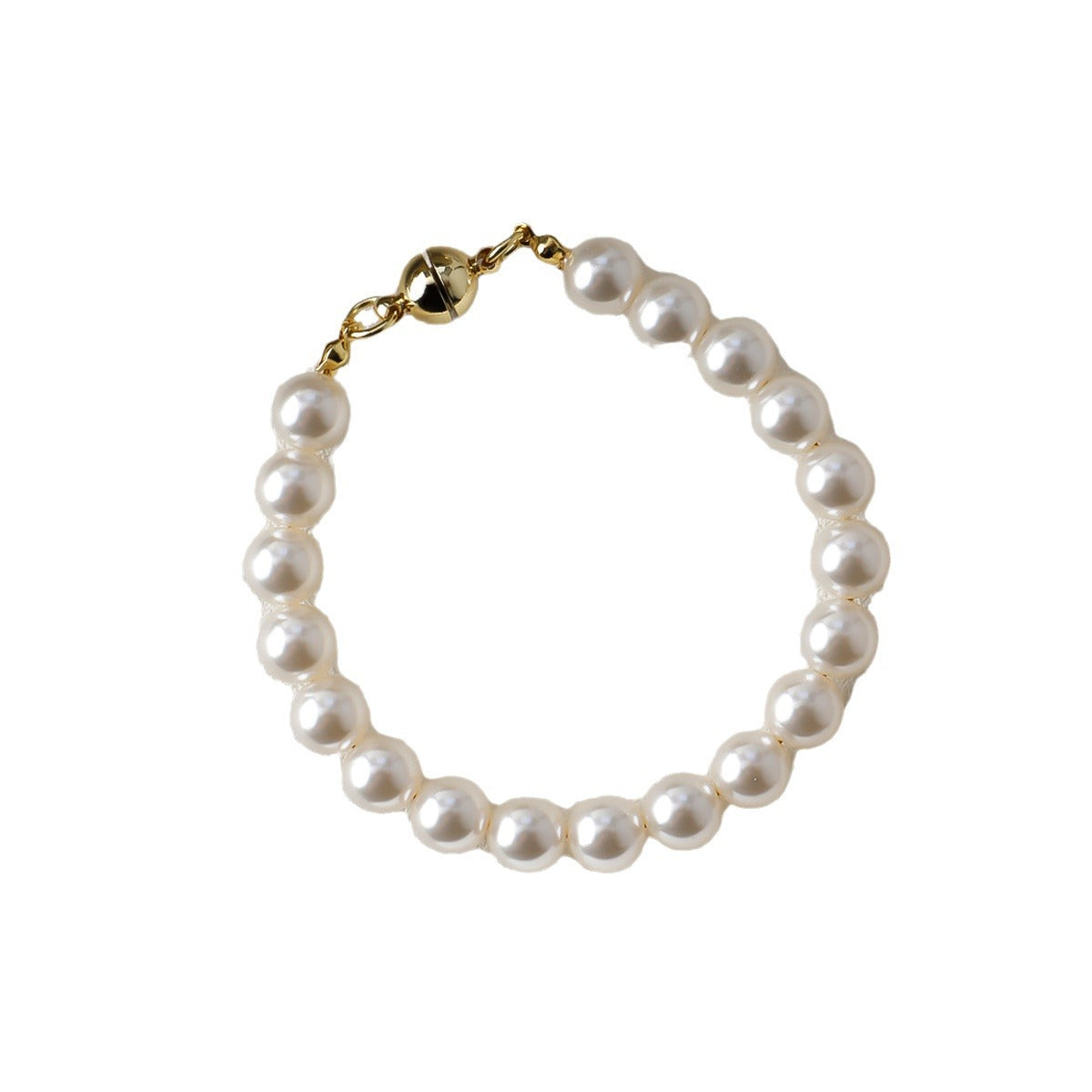 Imitation Crystal Simplicity Color Magnetic Buckle French Necklaces