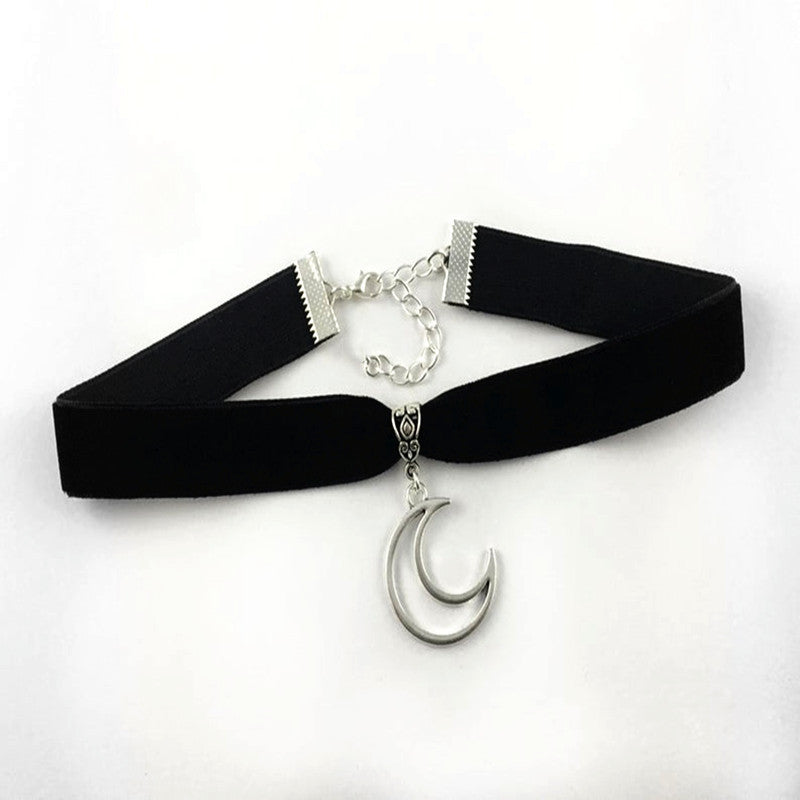 Hollow Star Moon Female Niche Design Electroplating Ball Bead Necklaces