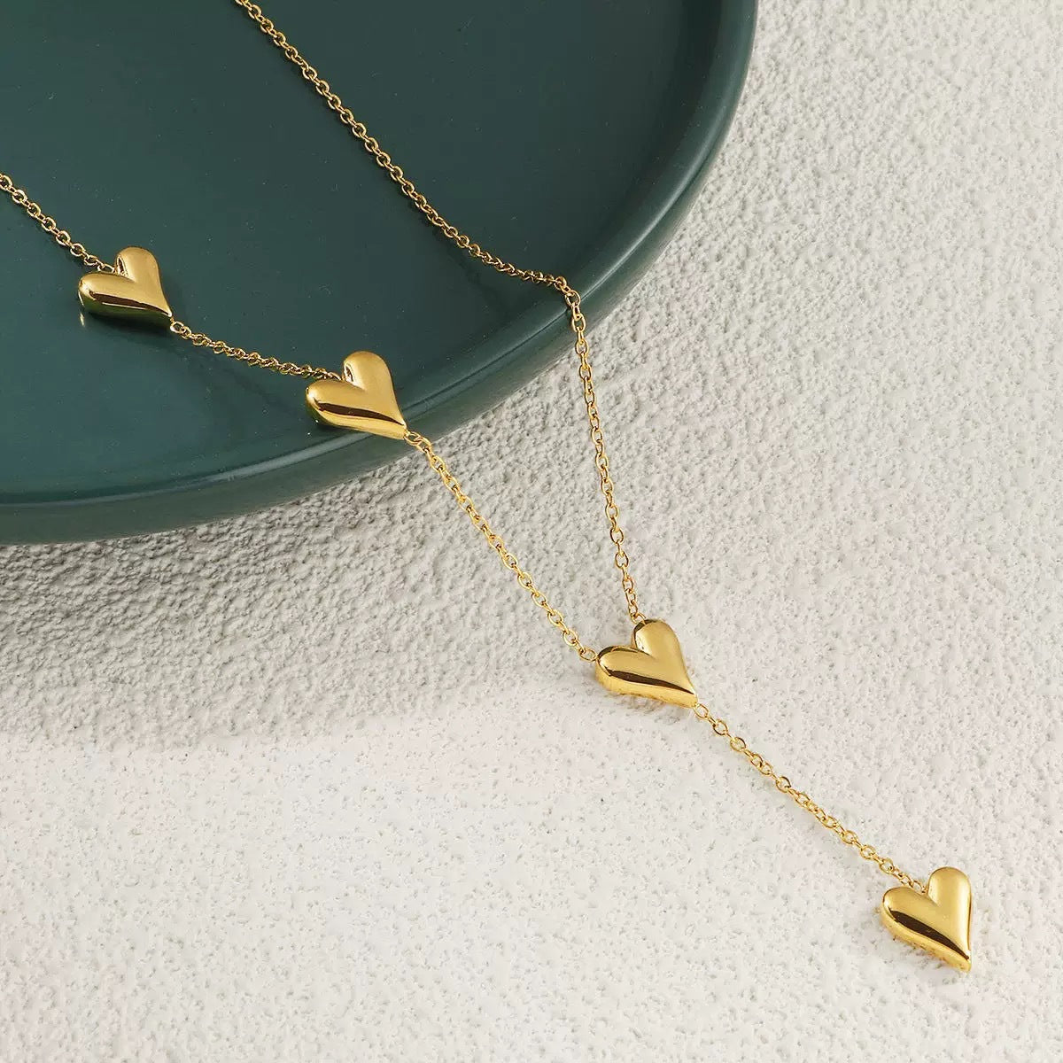 Extravagant Love Heart Peach Titanium Steel Female Niche High-grade Clavicle Necklace