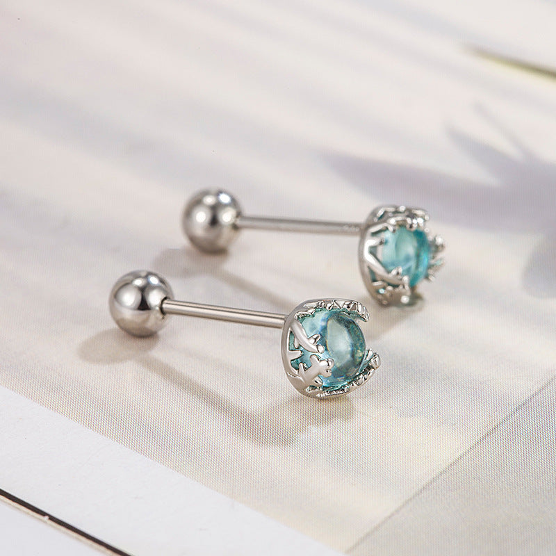 Screw Ear Bone Sleeping No Need To Take Stud Earrings