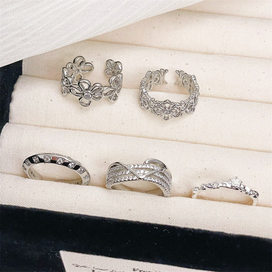 Flower Open Fashion Graceful Personality High Rings