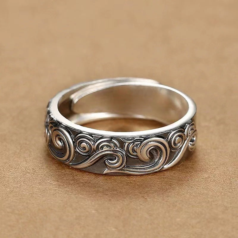 Men's Fashion Personality Single Antique Retro Embossed Ring
