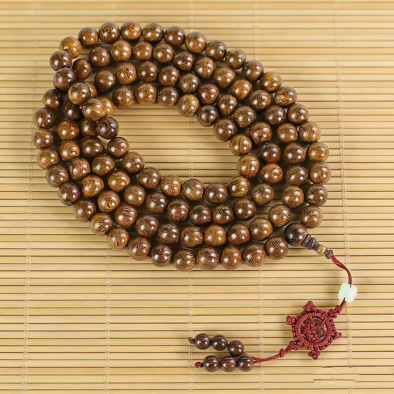 Grain Old Materials Gold Sandalwood Pcs Buddha Beads Unisex Style Bracelet