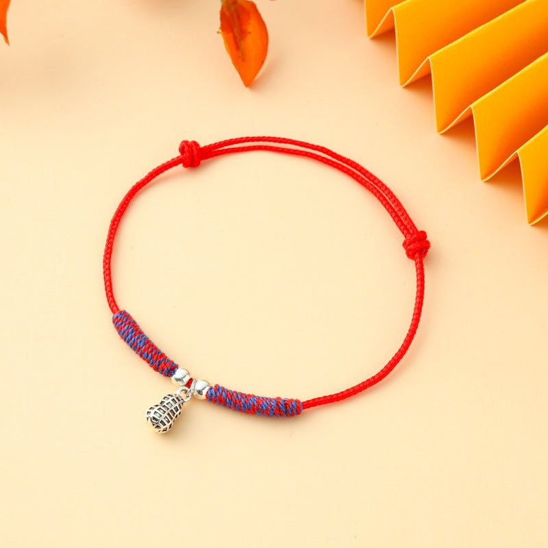 Children's Colorful Braided Rope Wrist String Safe Red Bracelet