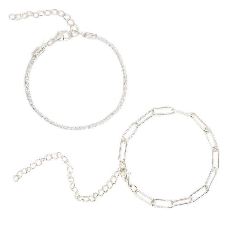 Women's Style Two-piece Sparkling Simple Temperamental Minority Bracelets