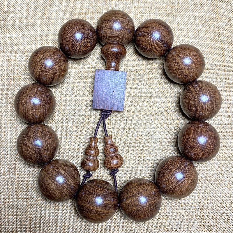Women's & Men's Gold Sandalwood For Beads In Large Bracelet