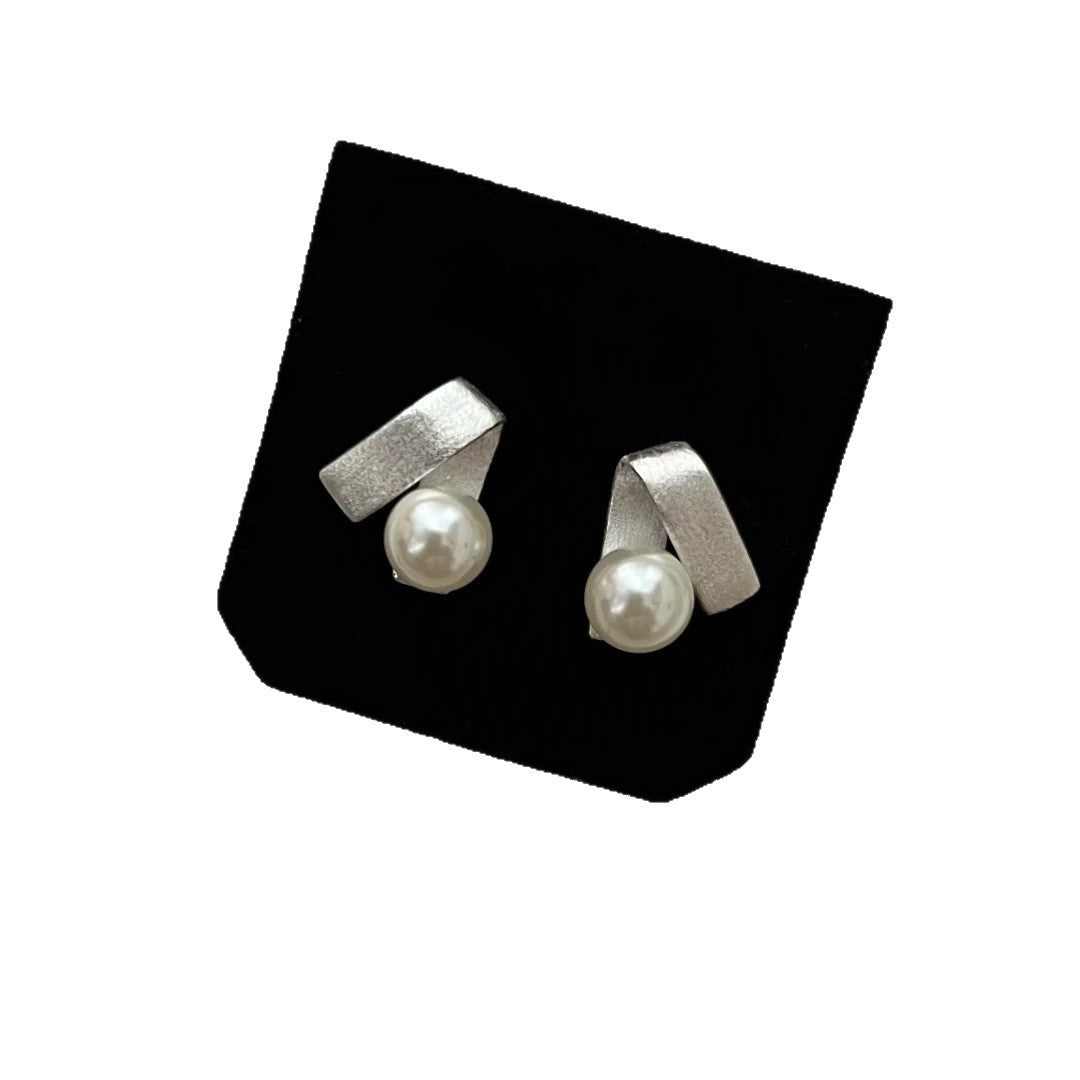 Women's Silk Brushed Pearl Light Luxury Cold Style Rings