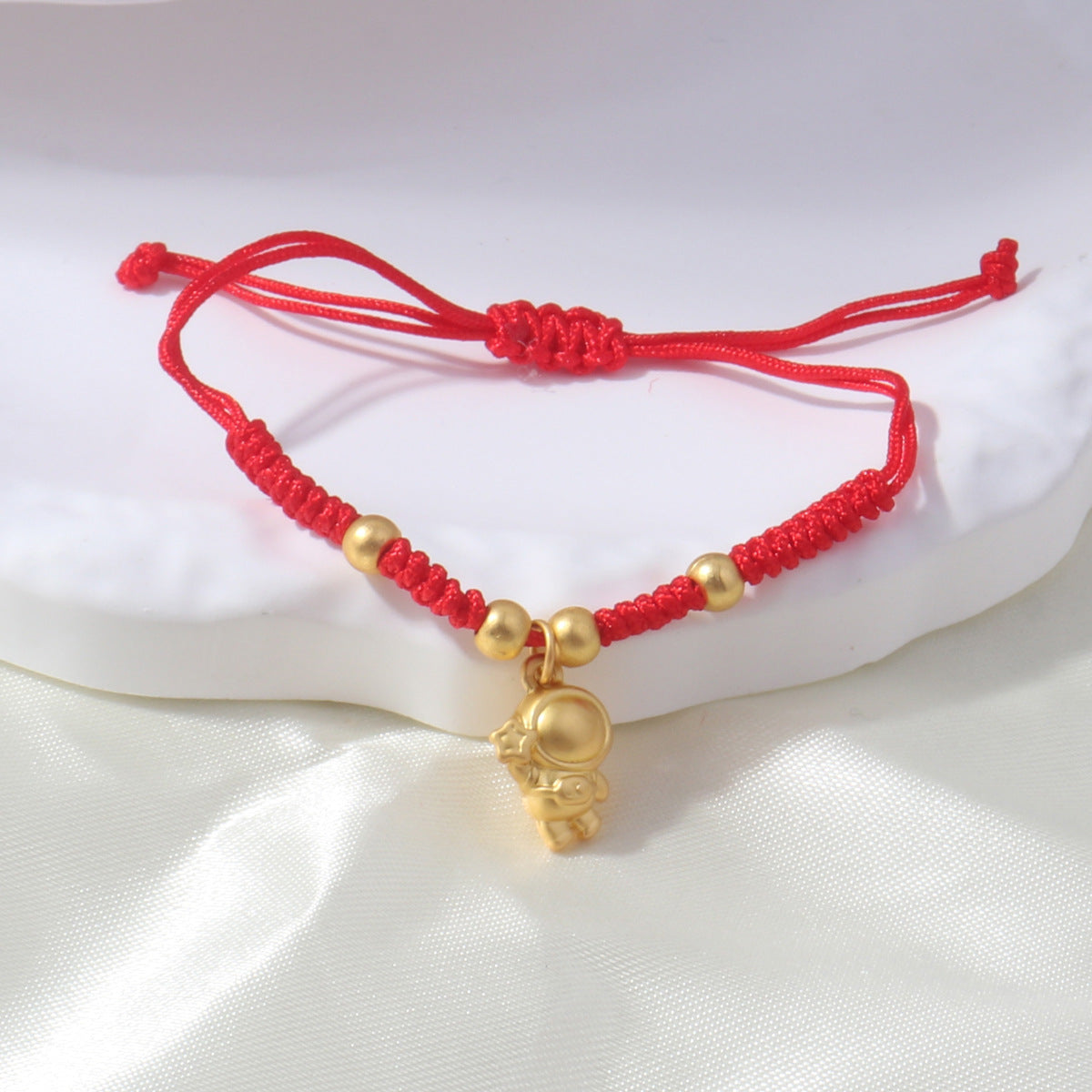 Braided Red Rope Auspicious Language Butterfly Fortune Cat Safe Joy Bracelets