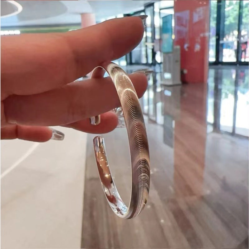 Light Wave Pattern Design Solid Simple Bracelets