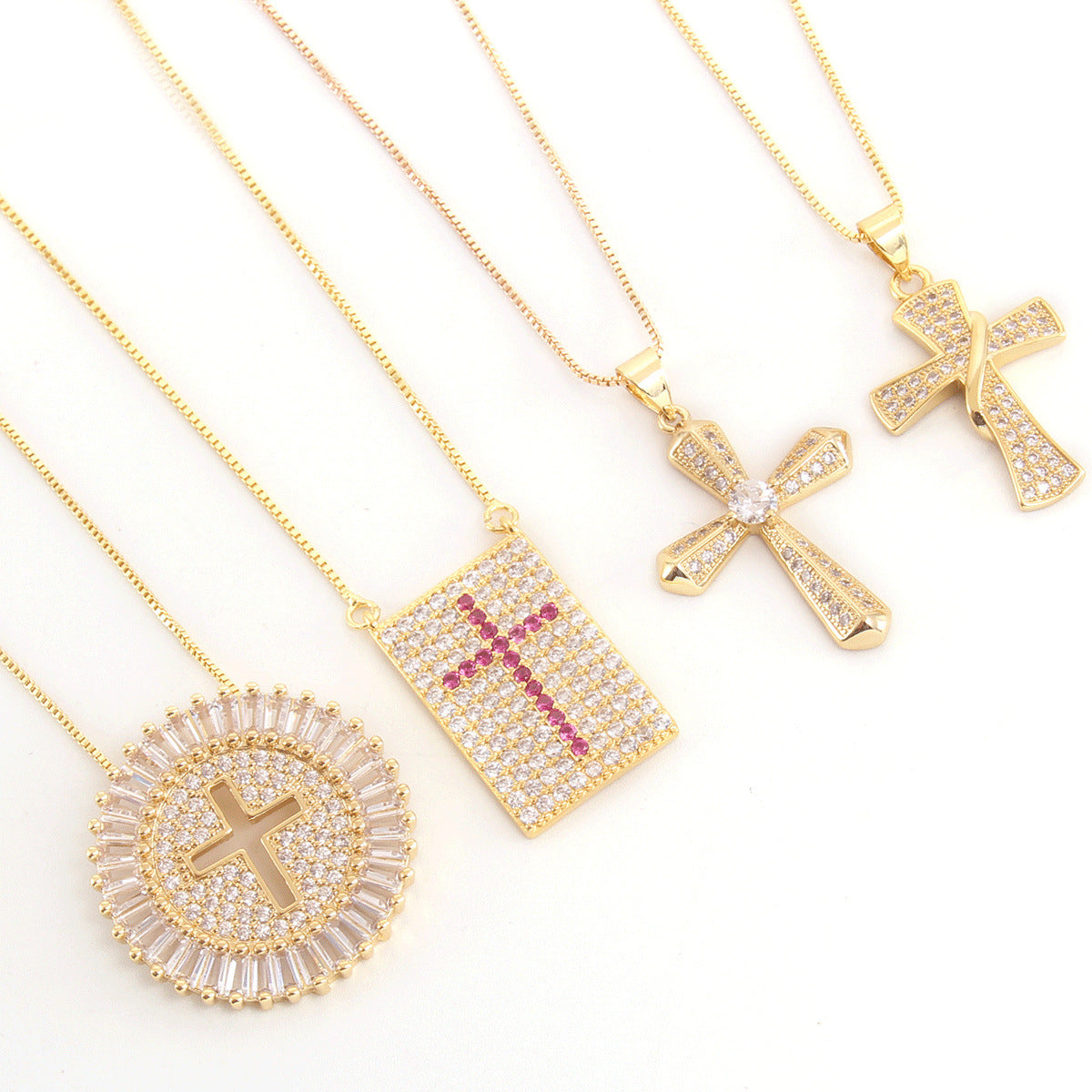 Women's & Men's Trendy Cross Zircon Artistic Retro Necklace