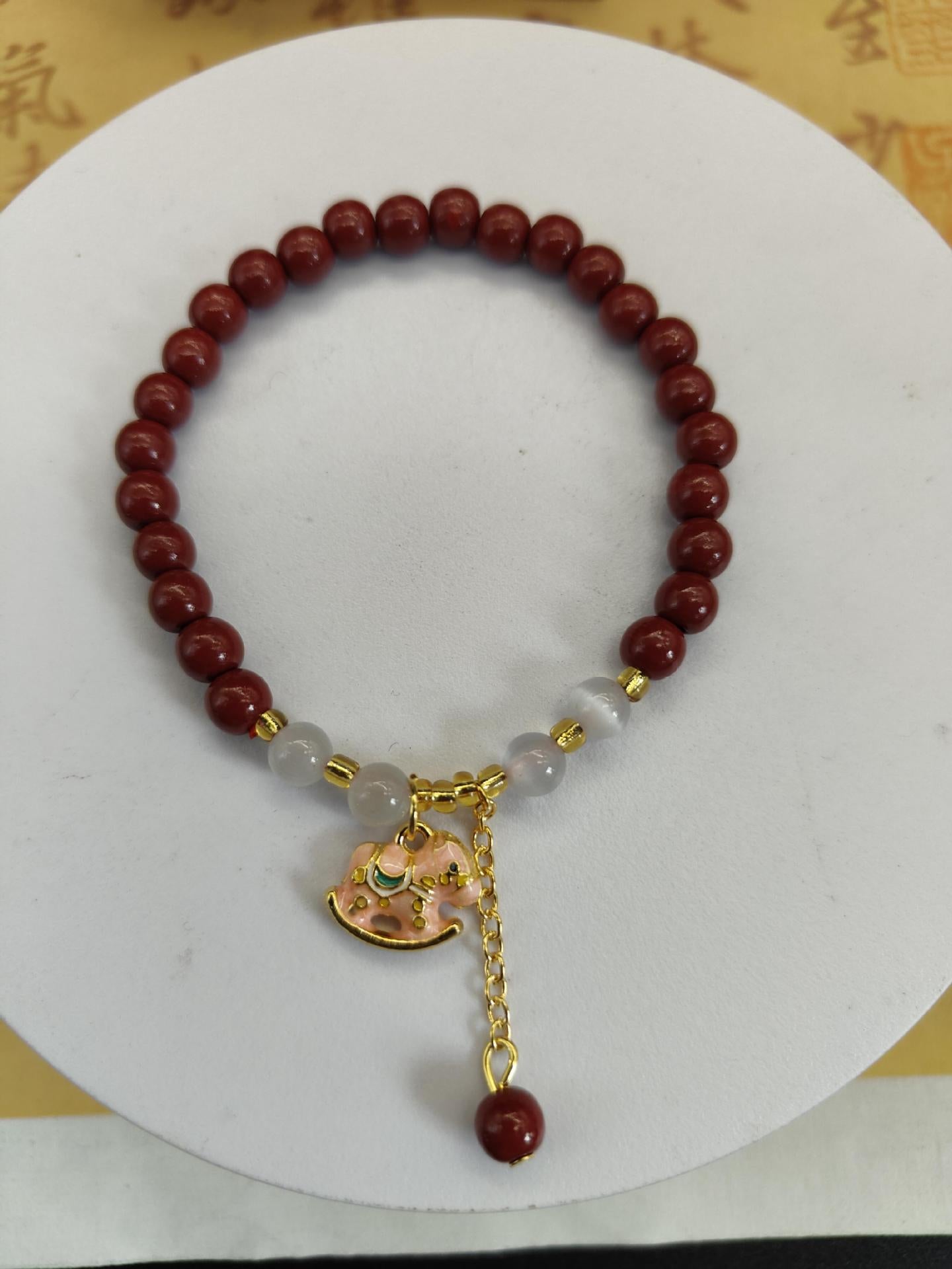 Soon Rich Cinnabar Lucky Beads Chinese National Fashion Ma Bracelet