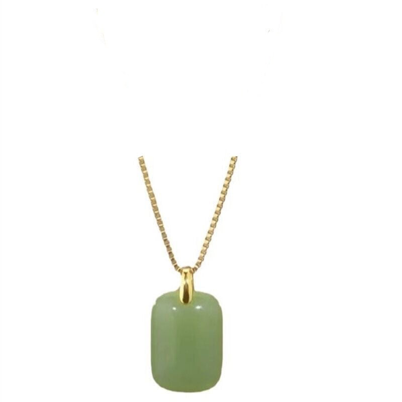 Women's Green Tranquility Peace Plate Simple Fashion Necklace