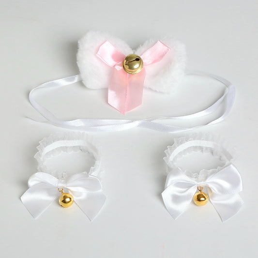 Princess Bow Lace Wristband Neck Chain Collar
