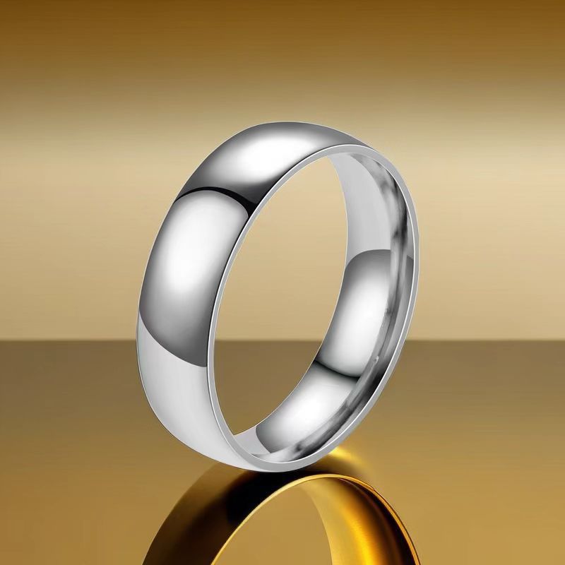 Stainless Steel Style Niche Advanced Light Luxury Titanium Simple Ring