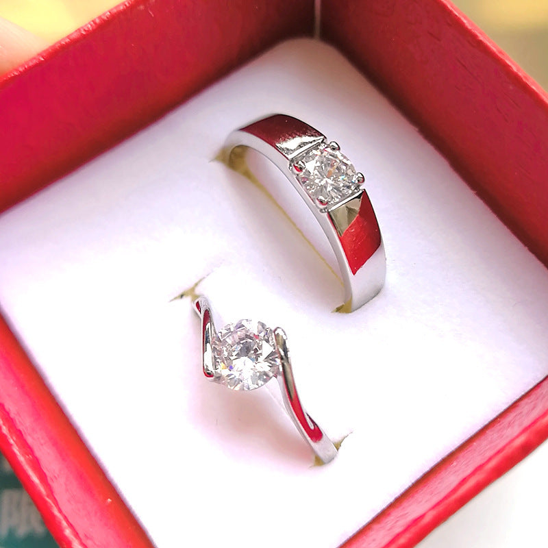 Simple Advanced Imitation Diamond Plated Not Easy To Fade Ring
