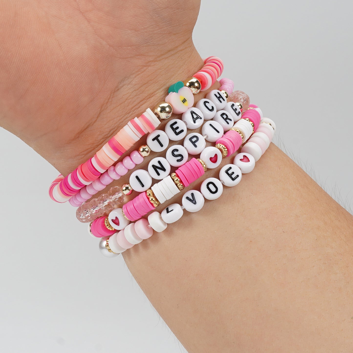 Teacher's Day School Element Beaded Stretch Bracelets