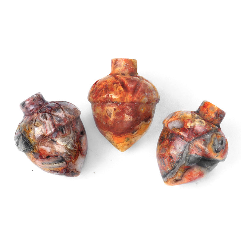 Siberian Hazelnut Acorn Stone Pine Cone Creative Carved Mini Jewelry Accessories