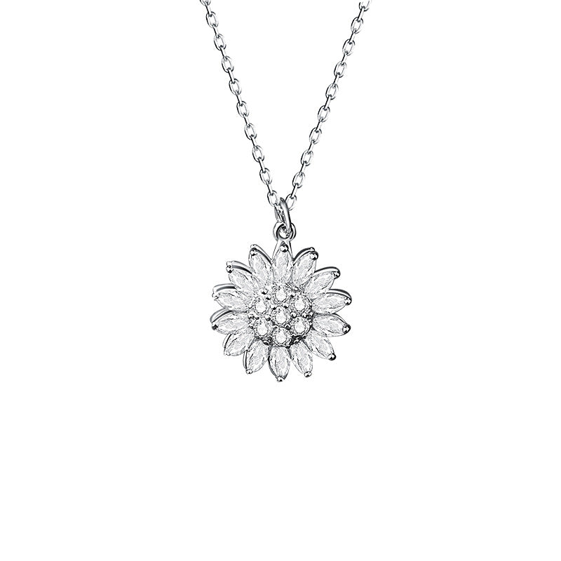 Titanium Steel Female Light Luxury Minority Rotating Necklaces