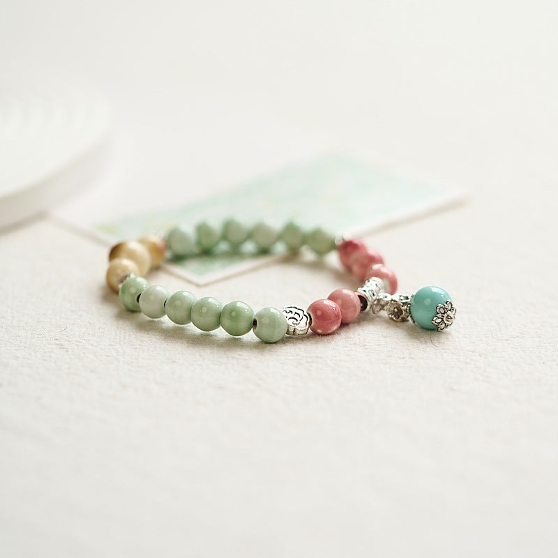 Mint Mamba Color Ceramic Chinese Style Simple Fresh Bracelets