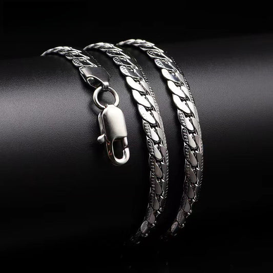 Men's Encryption Embossed Cuban Stainless Steel Fashion Bracelet