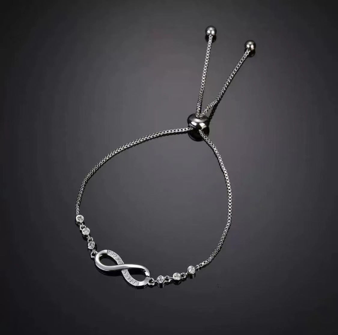 Classic Sterling Sier Infinite Love Loop Bracelets