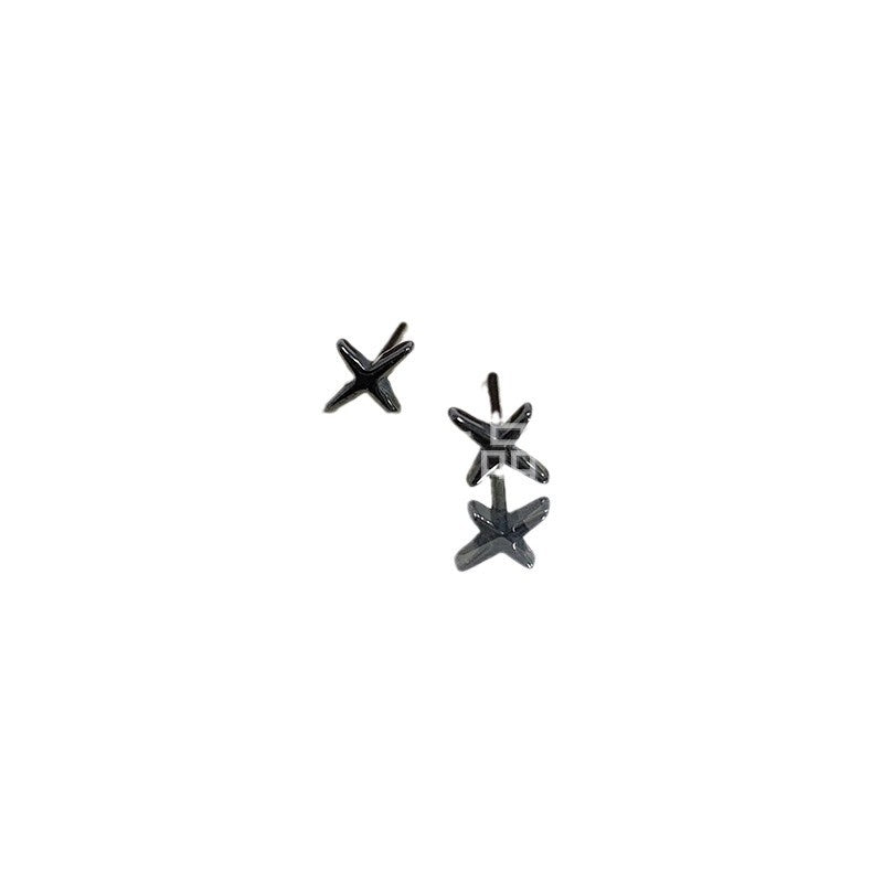 Cross Integrated Biological Porcelain Zirconia Ceramic Ear Small Auricular Needle Stud Earrings