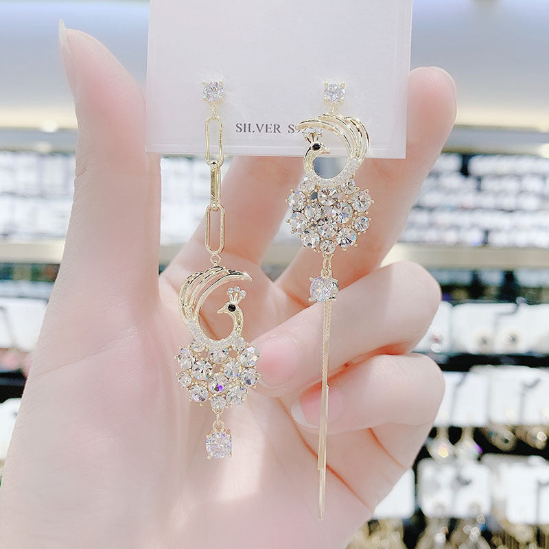 Women's Ear Opal Korean Style Asymmetric Eardrops Earrings