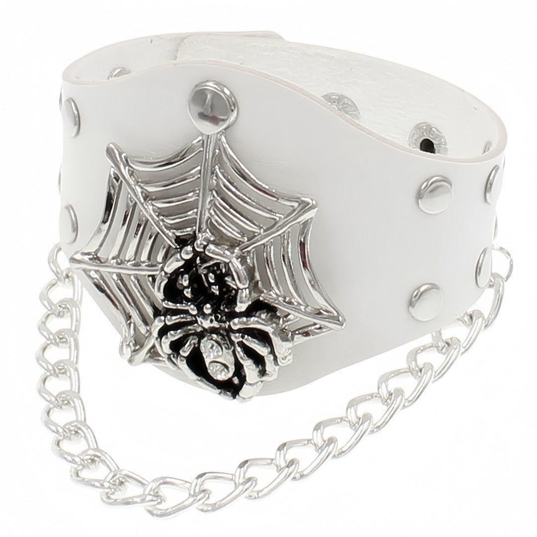 Men's Environmental Protection Leather Vintage Spider Web Chain Bracelets