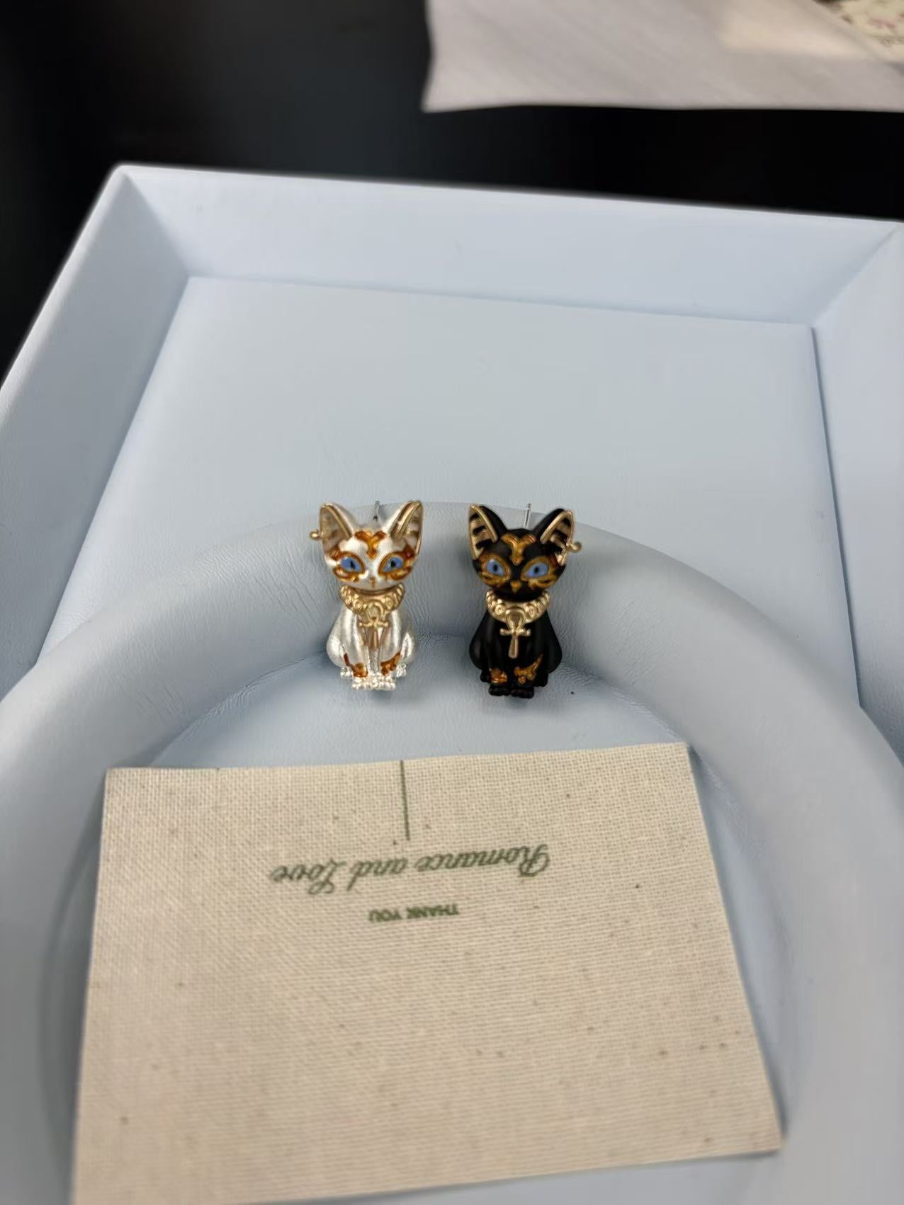 Spicy Pharaoh Egypt Cat Black Female Design Advanced Rings